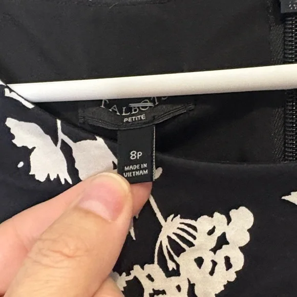 Talbots Black and White Floral Midi Dress - Picture 2 of 5